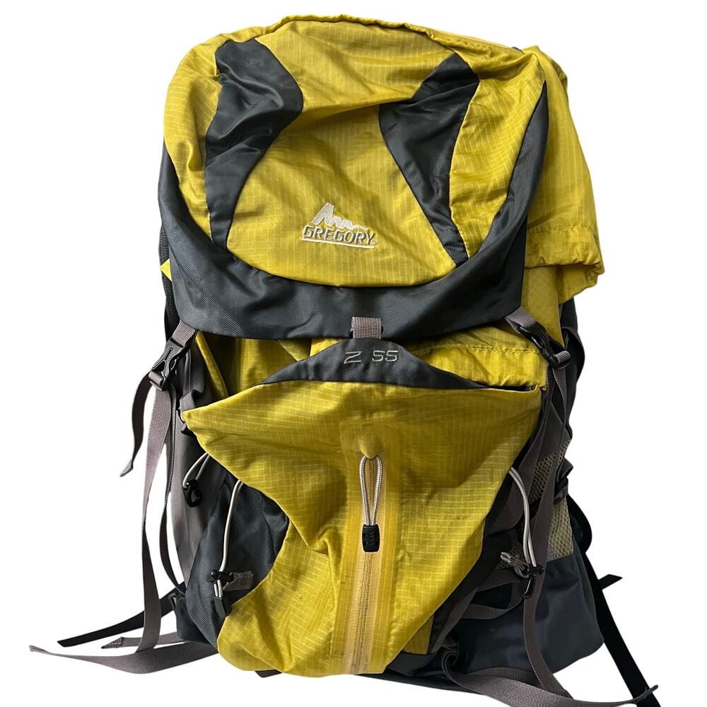 Gregory Z 55 Hiking Backpack Camping Outdoors Travel Internal Frame Med Yellow 